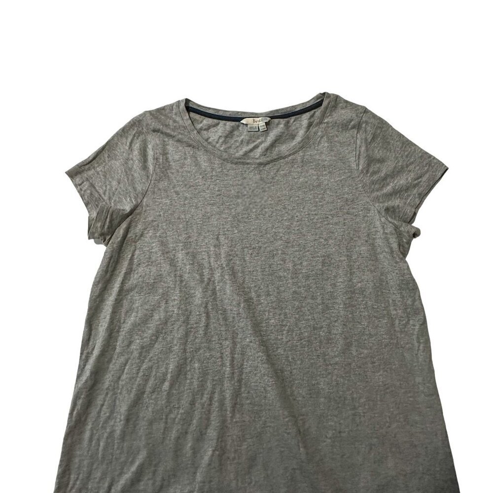 Boden T-shirt  Shift Short Dress, Gray & Navy,  wh766 - Picture 8 of 13